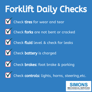 Forklift Daily Checklist