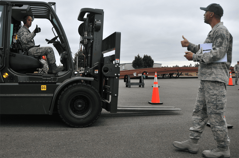 conducting forklift checks
